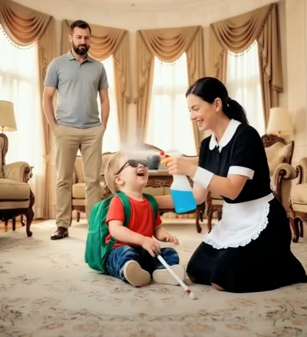 The blind son of a millionaire stayed quiet—until the housekeeper discovered what all the doctors had missed