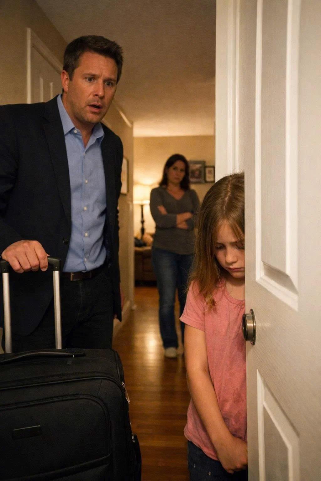 “Papa… my back hurts so much I can’t sleep. Mommy said I’m not allowed to tell you.”